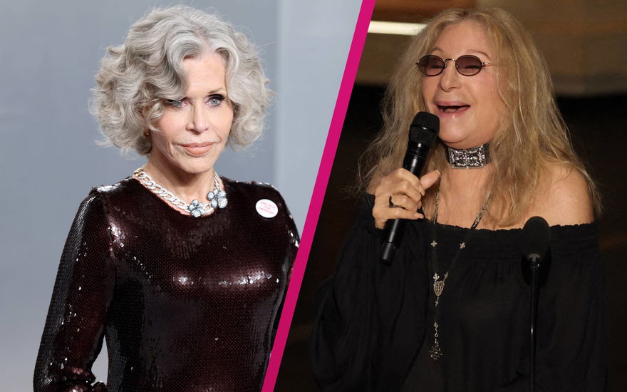 Collage von Jane Fonda und Barbra Streisand bei den Oscars 2026