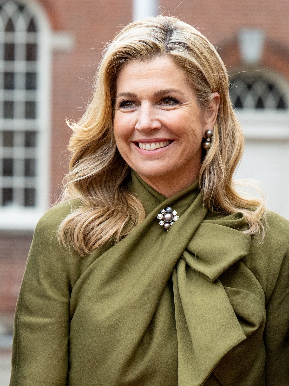 Máxima trägt ein grünes Kleid zum Staatsbesuch in den USA