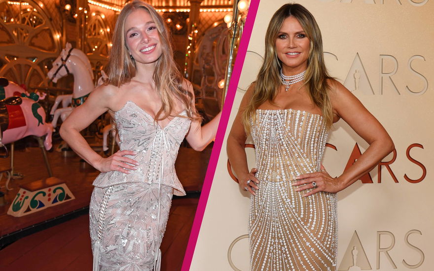 Collage von Lola Weippert und Heidi Klum