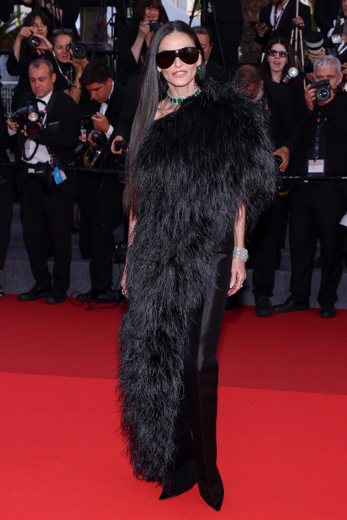 Demi Moore in Cannes Schwarz