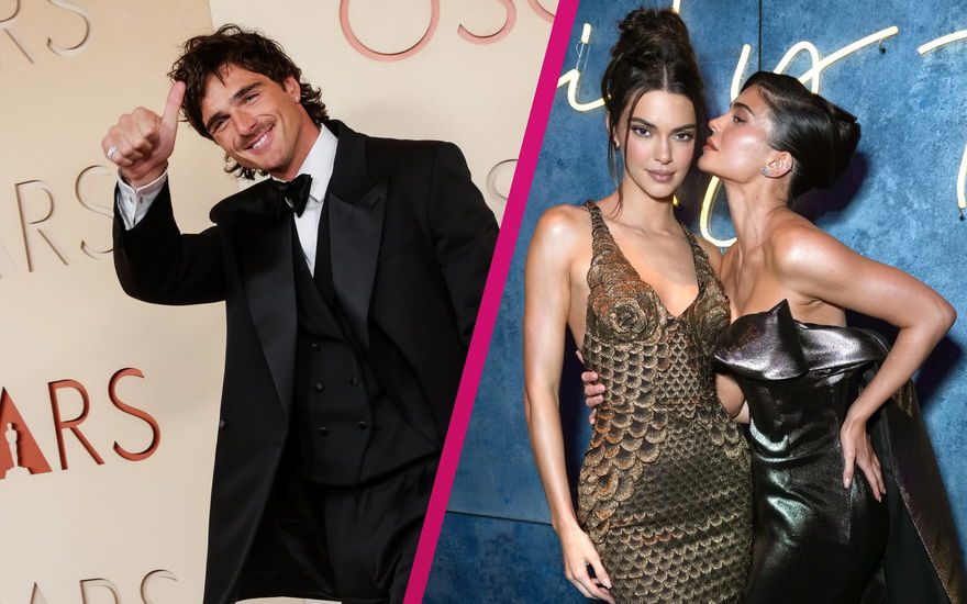 Collage von Jacob Elordi und Kendall Jenner mit Kylie