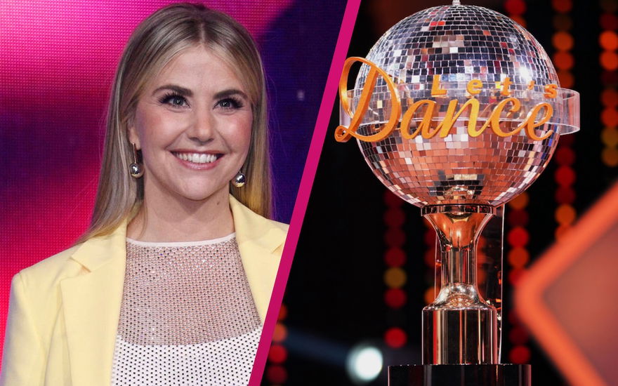 Collage Beatrice Egli und Lets Dance Pokal