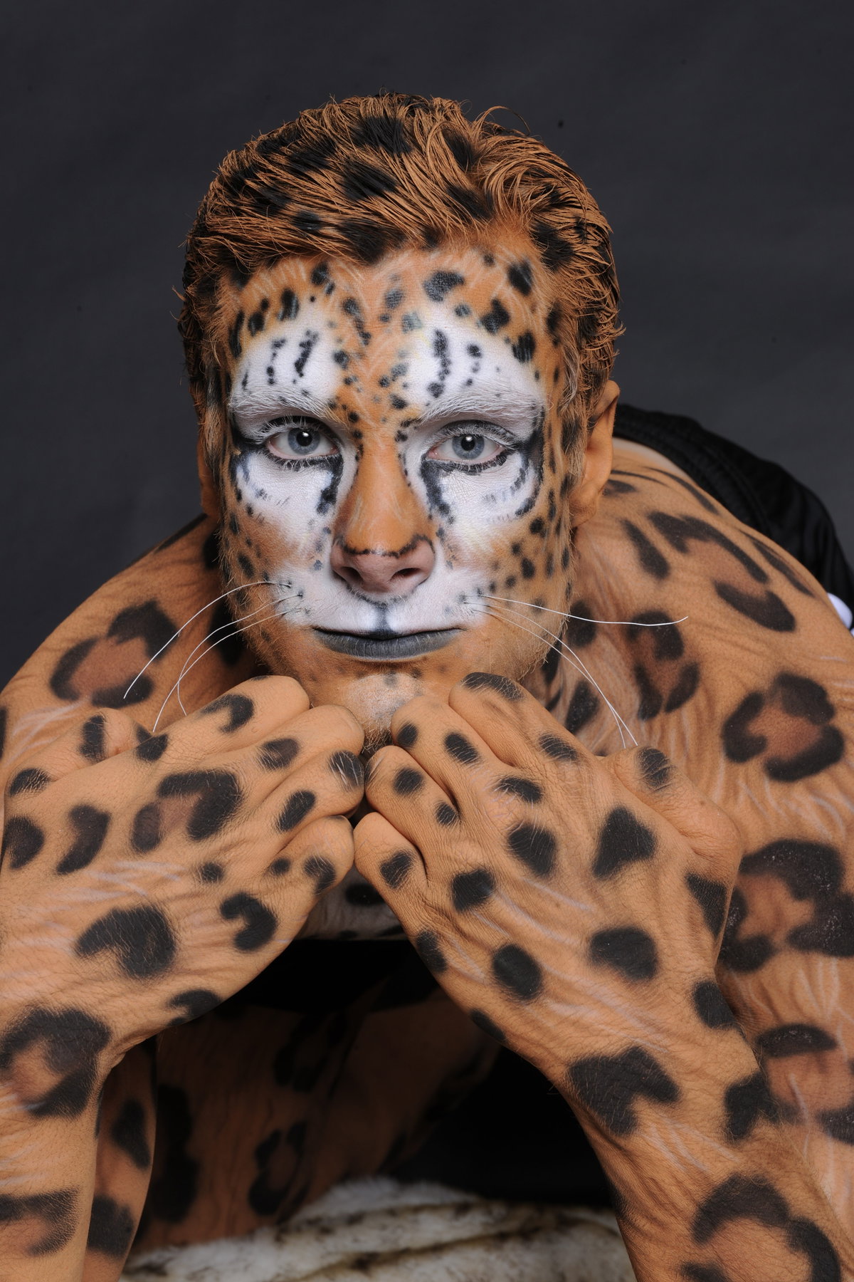 Marcell Jansen als Leopard zum DFB-Fotoshooting im Rahmen der WM 2010