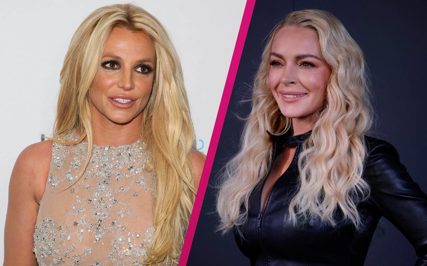 Collage von Britney Spears und Linday Lohan