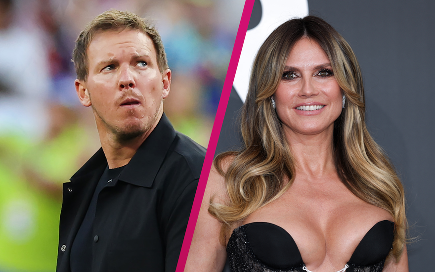 Collage Julian Nagelsmann und Heidi Klum
