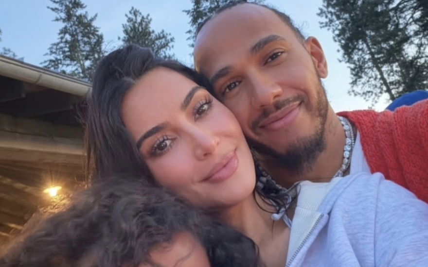 Kim Kardashian Selfie mit Lewis Hamilton