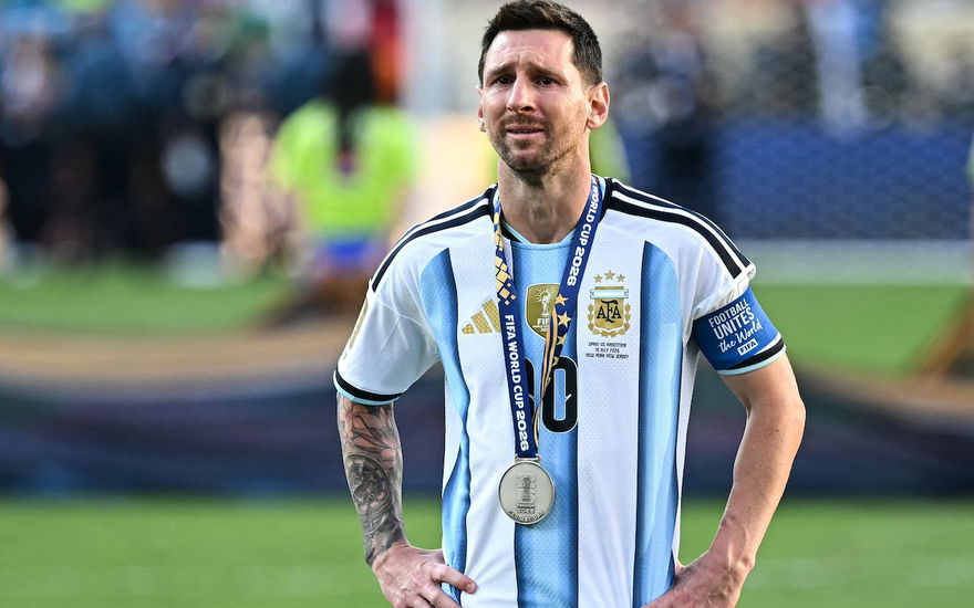 Lionel Messi traurig bei WM-Spiel