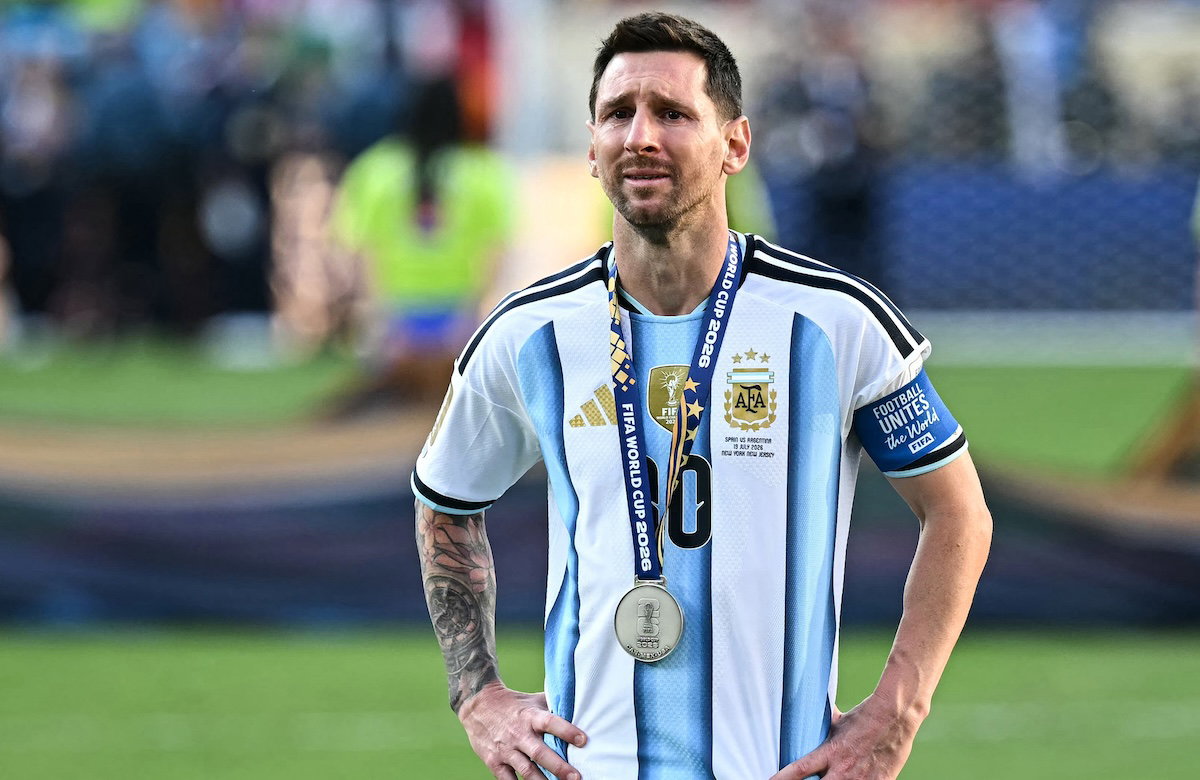 Lionel Messi traurig bei WM-Spiel