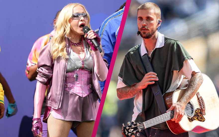 Madonna und Justin Bieber Collage nach WM-Finale