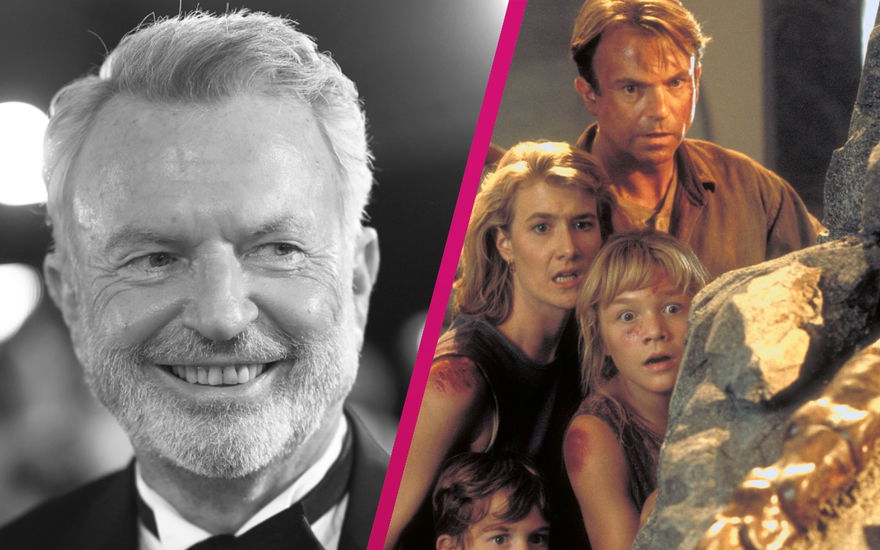 Sam Neill, Filmszene "Jurassic Park" Collage