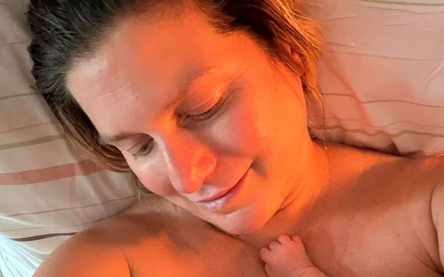 Jeanette Biedermann mit Baby