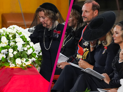 Rote Rose auf dem Sarg: Königin Sonja rührt bei Haralds Beisetzung zu Tränen - Mette-Marit kämpft mit Emotionen