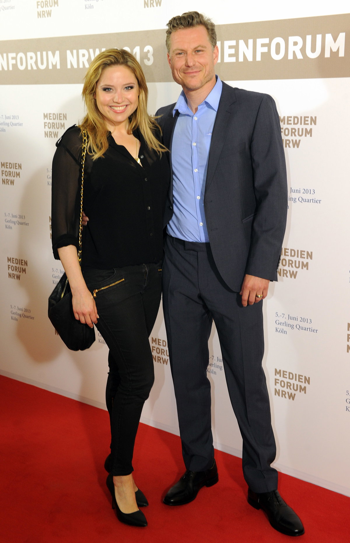 Caroline Frier und Dirk Borchardt lächeln