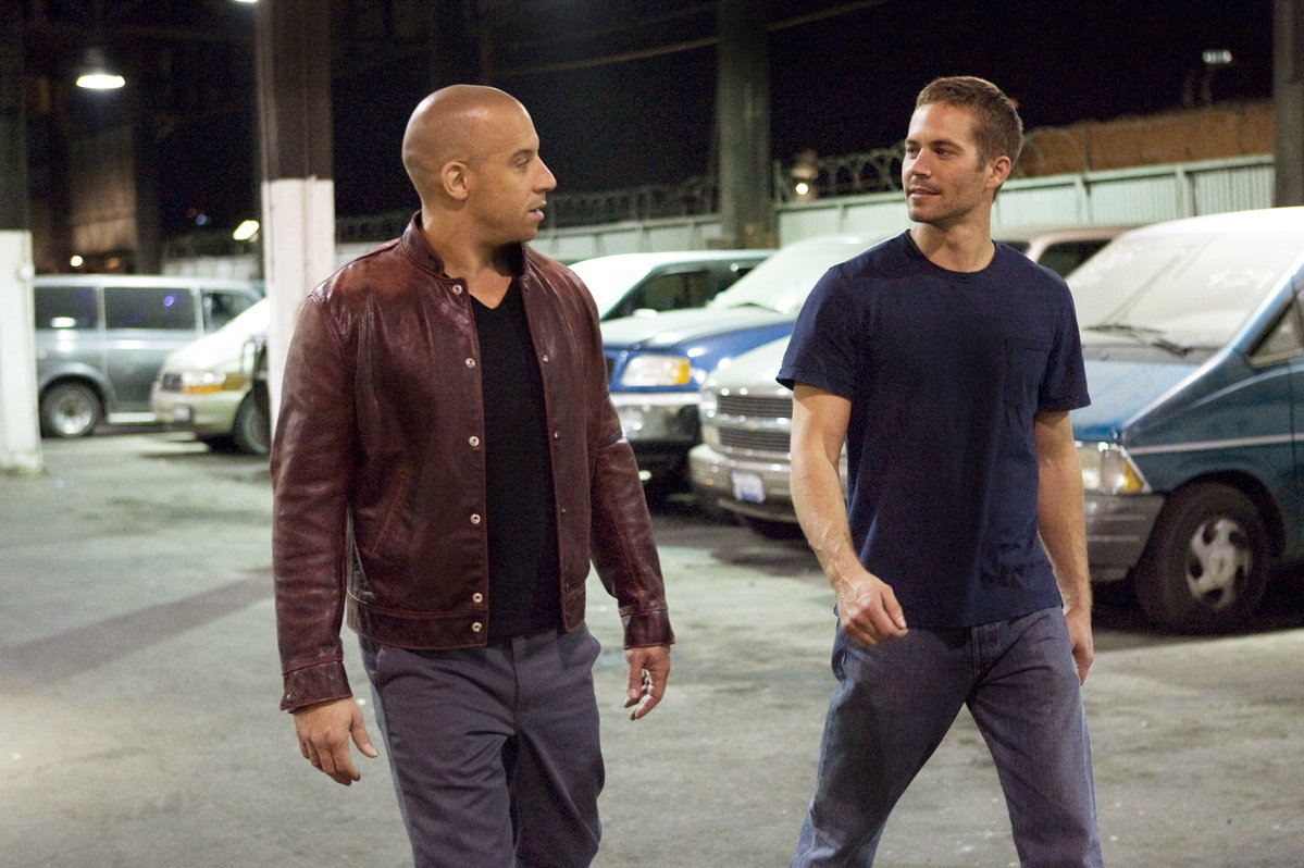 Vin Diesel und Paul Walker am Set von "Fast & Furious"