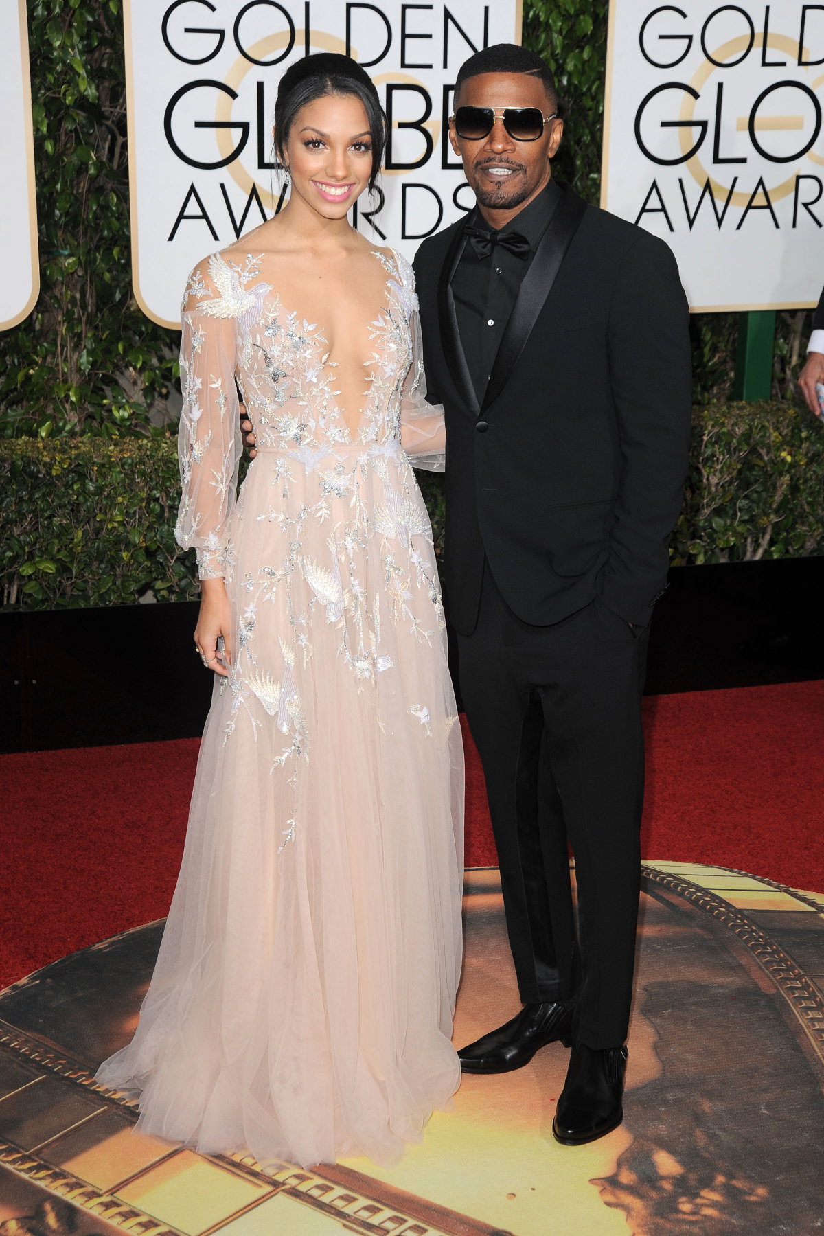 Corinne Foxx und Vater Jamie Foxx bei den Golden Globes.