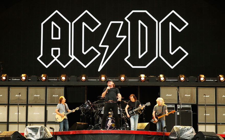 AC/DC bei einem Auftritt