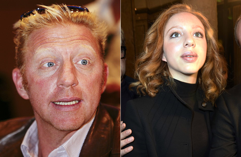Boris Becker und Annas Ermakova gucken ernst