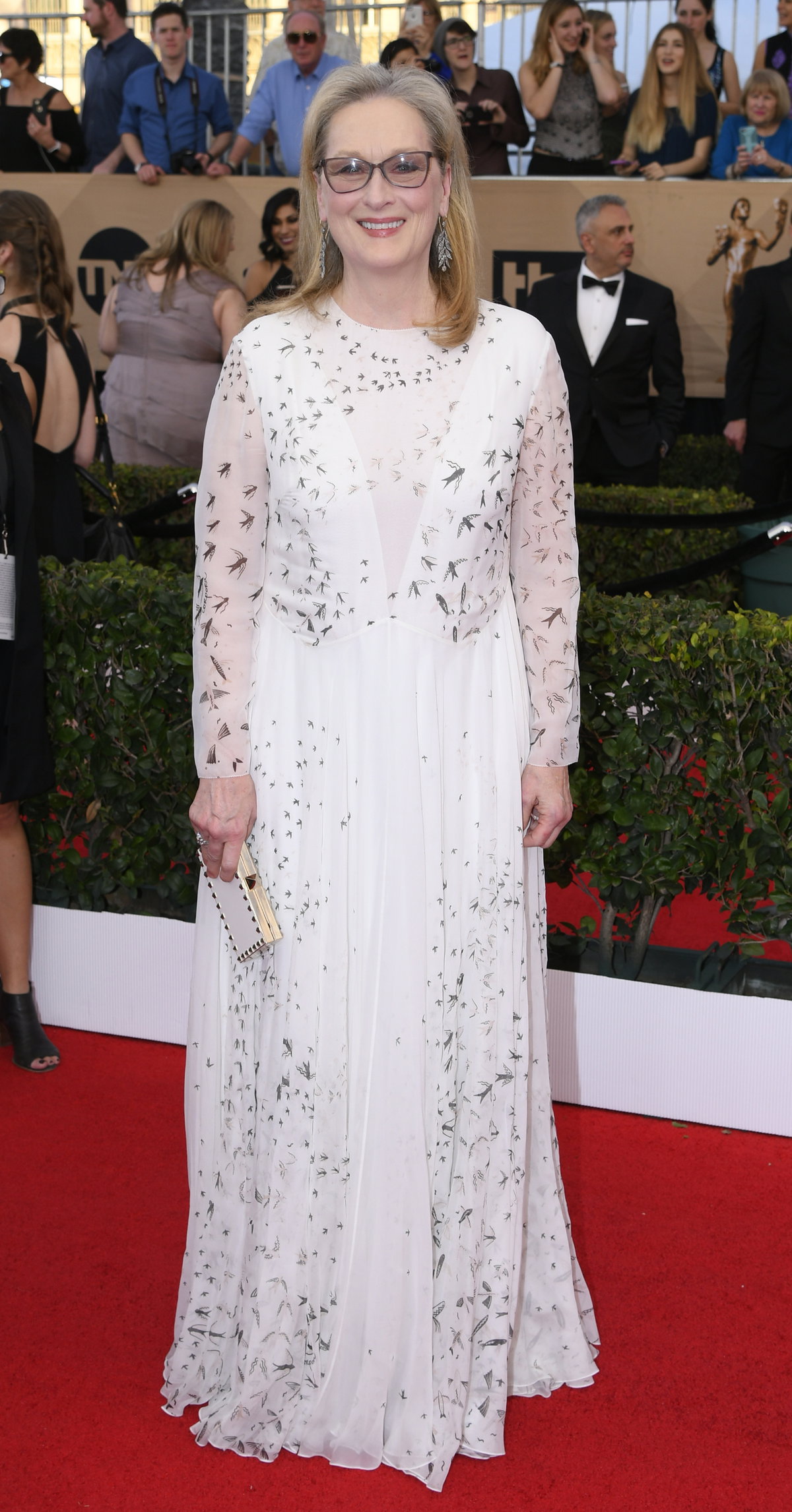 Meryl Streep auf dem roten Teppich, 2017.