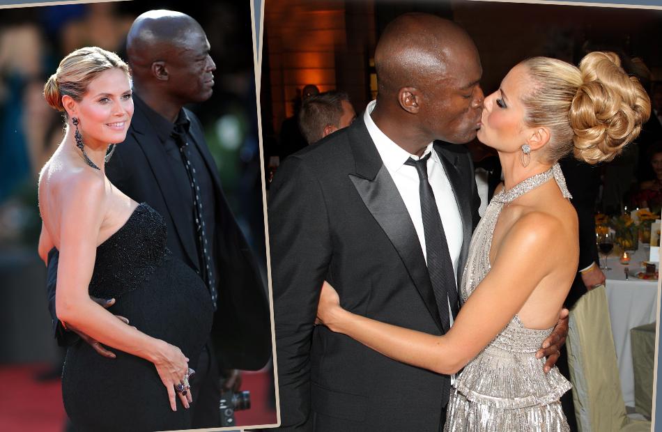 Heidi Klum küsst Seal + schwanger auf dem Roten Teppich