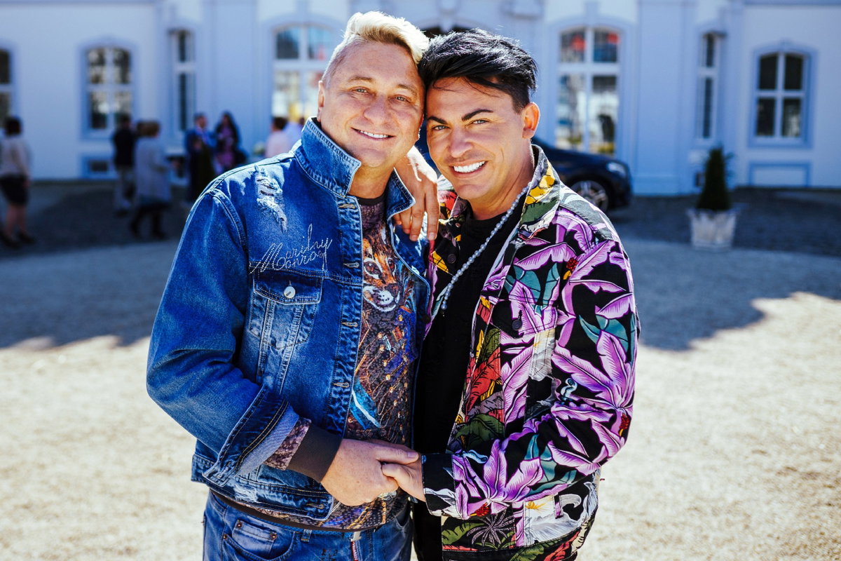 Matthias Mangiapane und Hubert Fella lachen