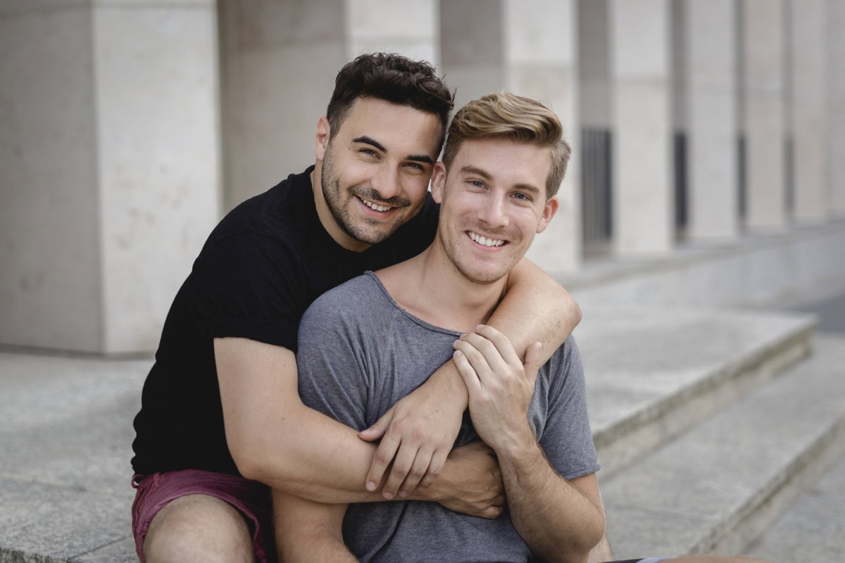 Lars Steinhöfel und Dominik Schmitt turteln