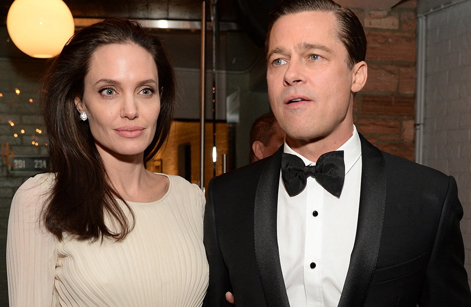Brad Pitt und Angelina Jolie ernst