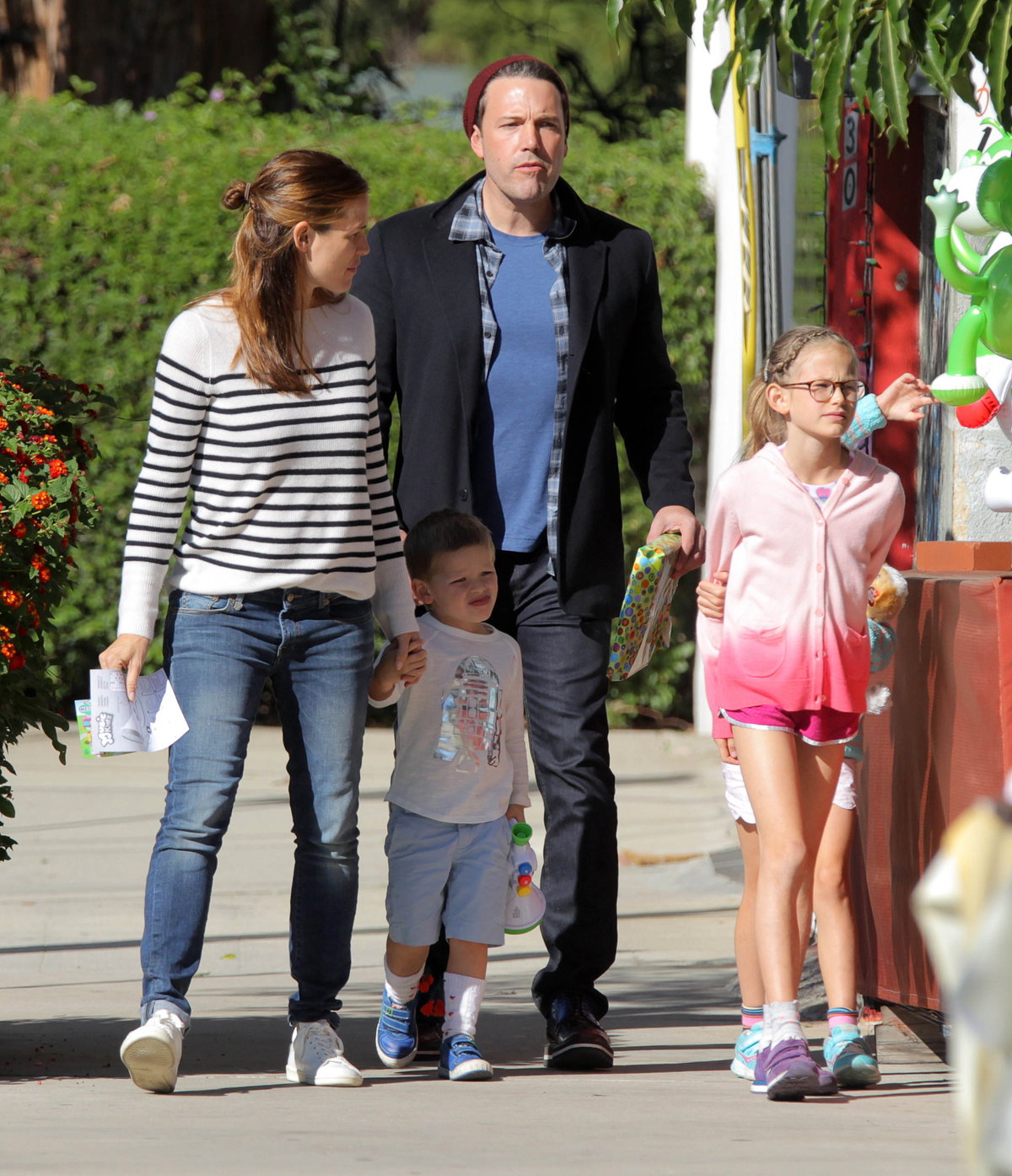 Jennifer Garner, Ben Affleck und ihre drei gemeinsamen Kinder.