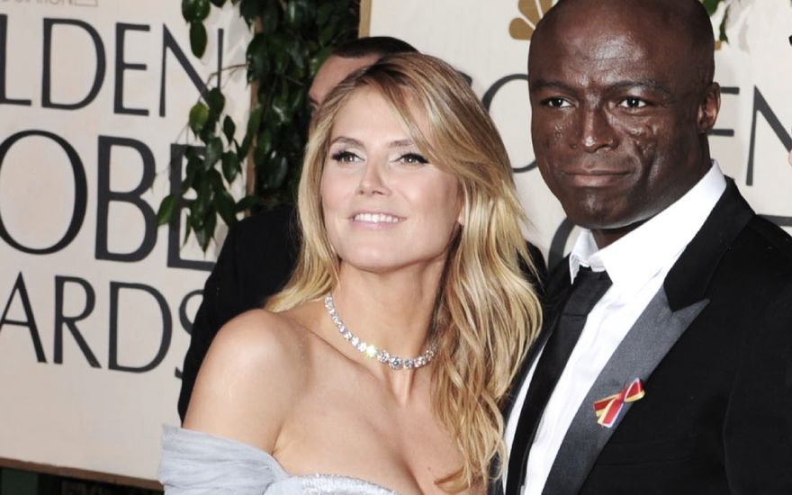 Heidi Klum und Seal posieren zusammen
