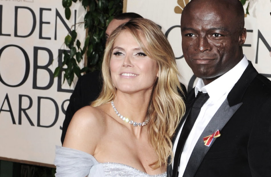 Heidi Klum und Seal posieren zusammen