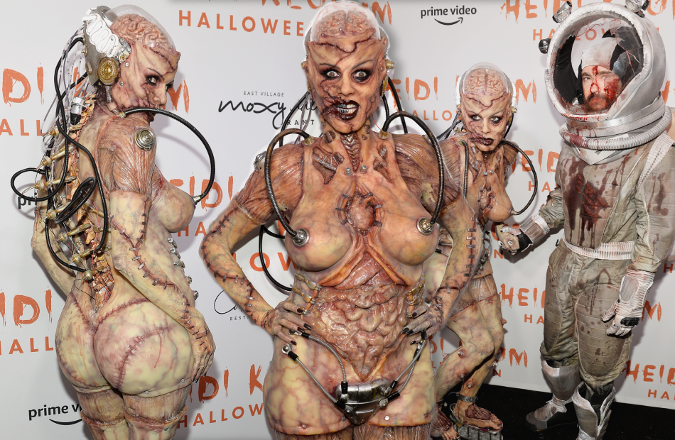 Heidi Klum als Zombie-Alien an Halloween 2019