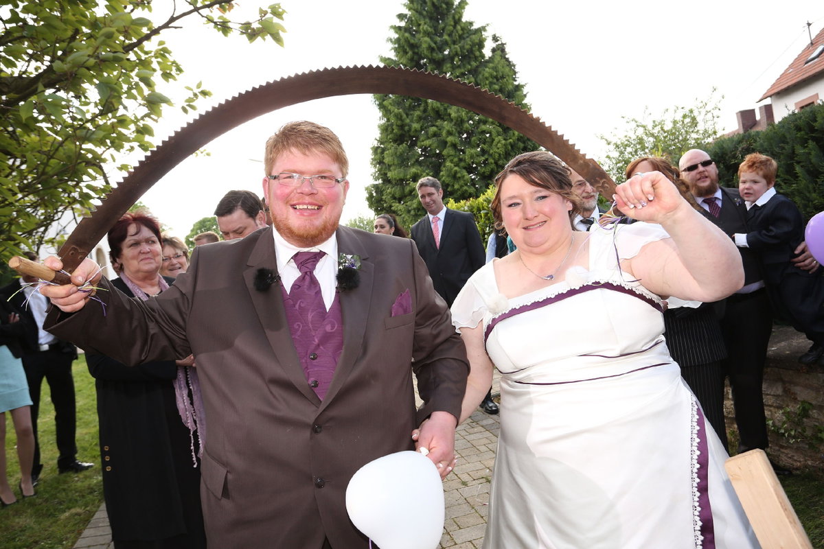 Das "Bauer sucht Frau"-Paar Peter und Nicole bei ihrer Hochzeit