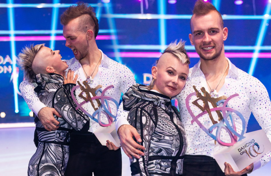 Edith und Eric Stehfest nach Erics Sieg bei "Dancing on Ice"
