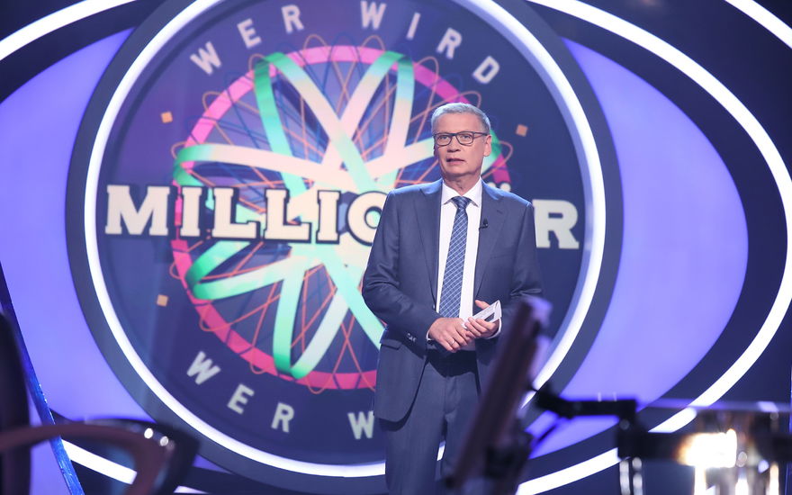 Günther Jauch am Set von "Wer wird Millionär".