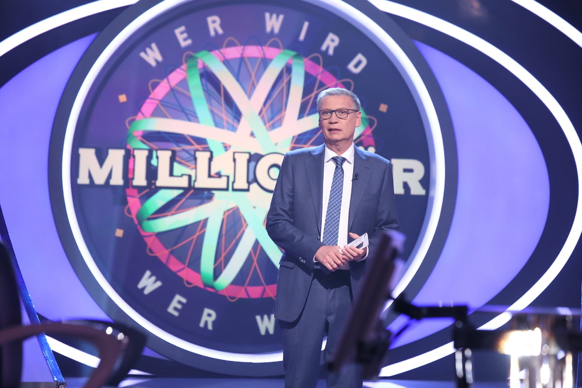 Günther Jauch am Set von "Wer wird Millionär".