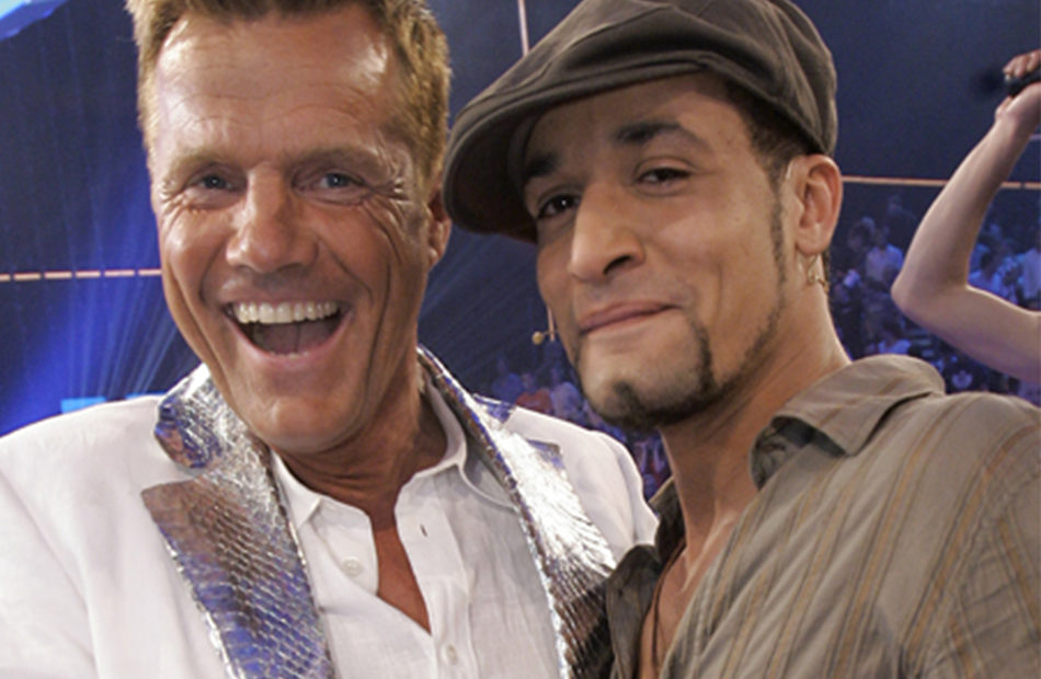 Dieter Bohlen und Mark Medlock glücklich