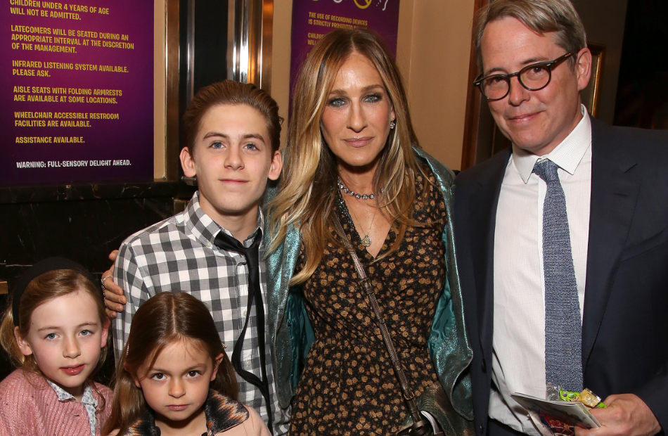 Sarah Jessica Parker mit ihren Kindern Tabitha, Marion und John sowie Ehemann Matthew Broderick