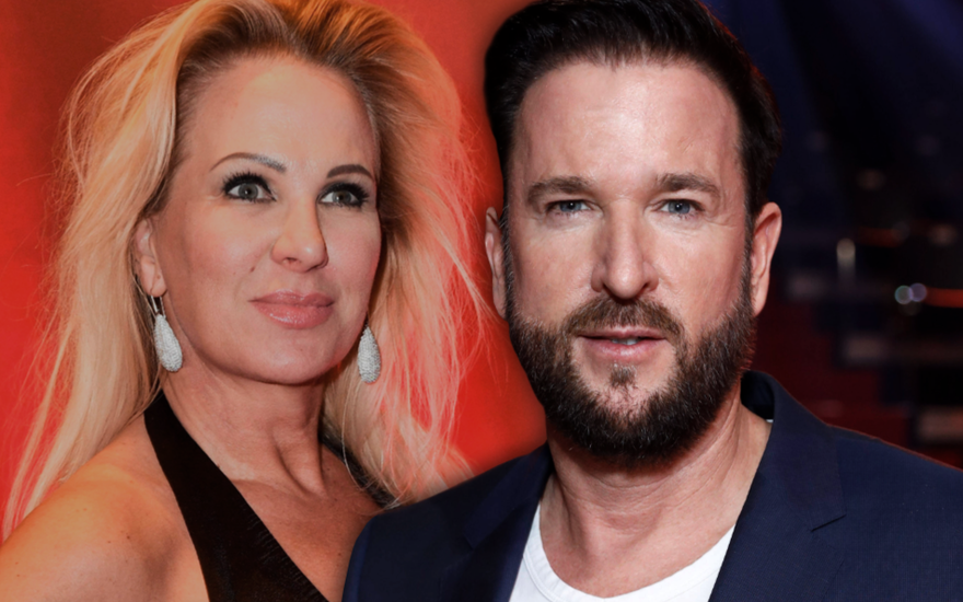 Claudia Norberg lächelt, Michael Wendler guckt ernst
