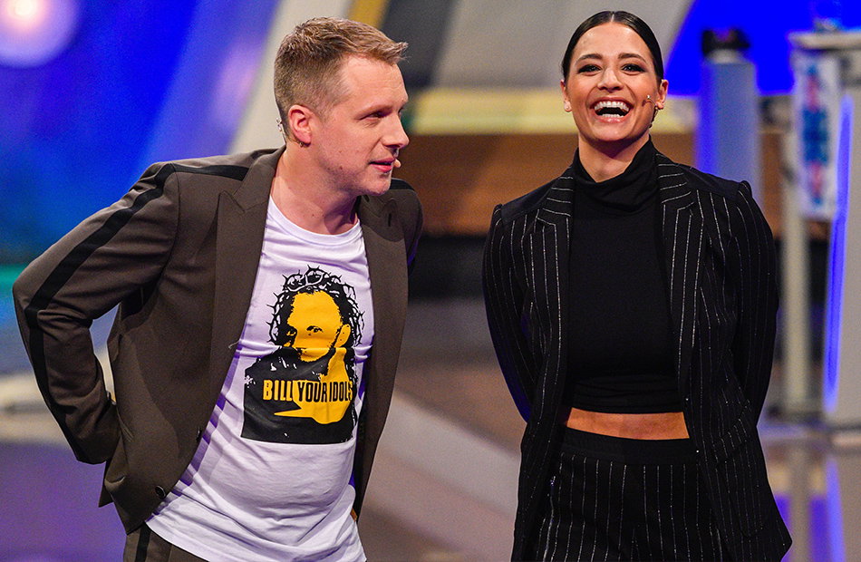 Oliver Pocher und Amira Aly in der RTL-Show "Pocher vs. Wendler - Schluss mit lustig!"