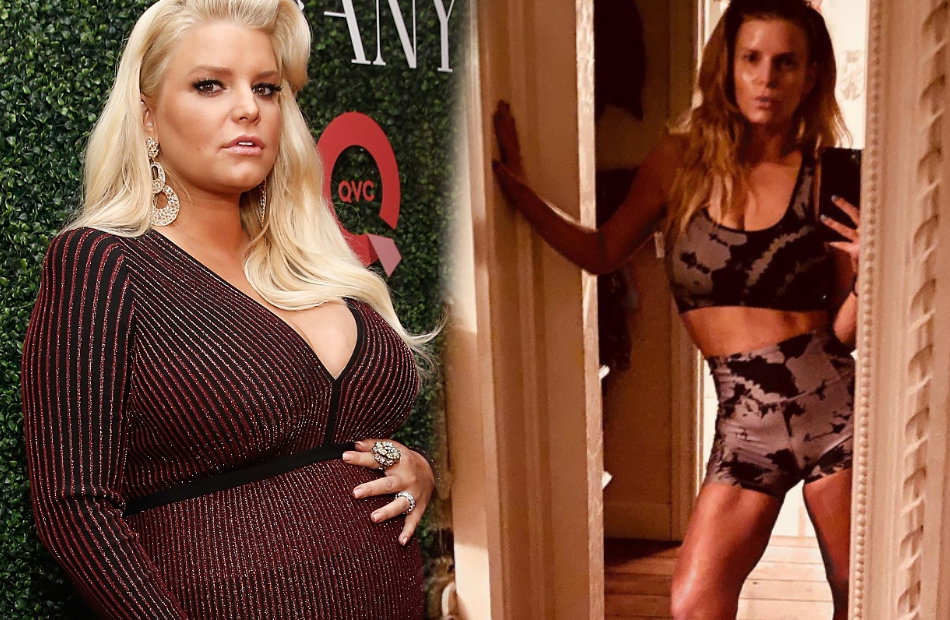 Jessica Simpson schwanger und super dünn.