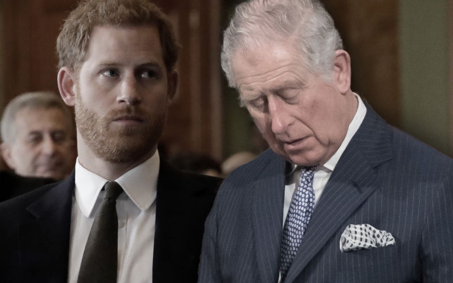 König Charles und Prinz Harry niedergeschlagen
