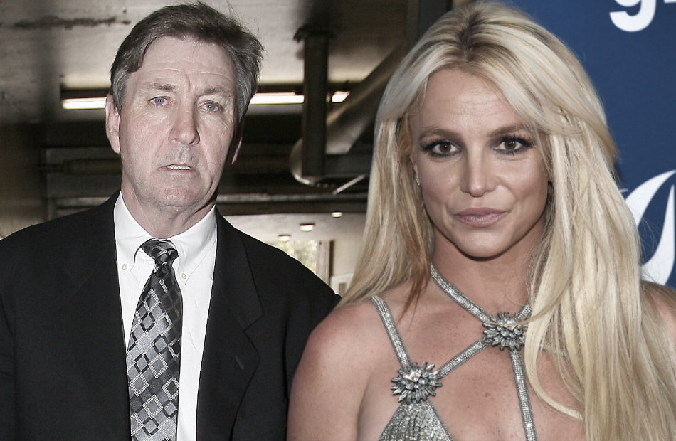 Jamie und Britney Spears gucken ernst Fotomontage