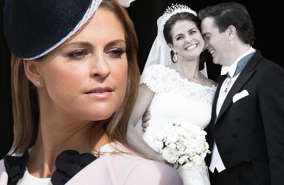 Prinzessin Madeleine traurig - im Hintergrund Hochzeit mit Chris O'Neill