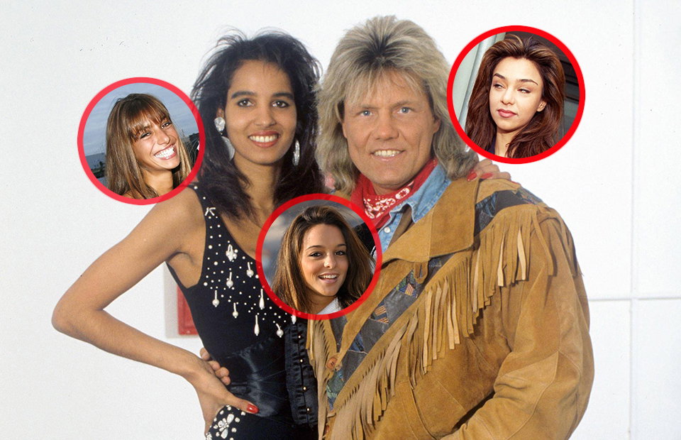 Dieter Bohlen mit seinen Ex-Partnerinnen, Collage