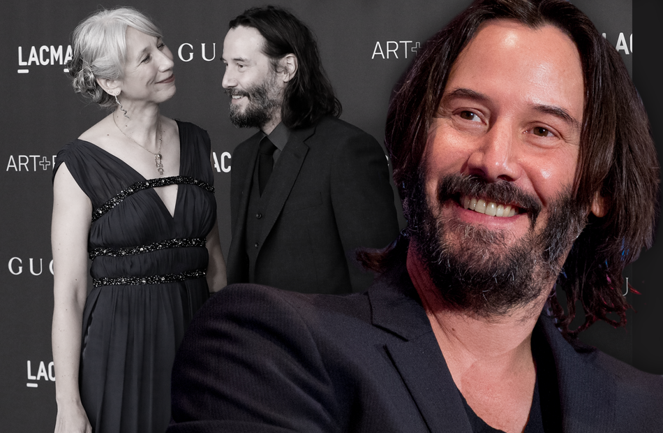 Keanu Reeves happy mit Alexandra Grant