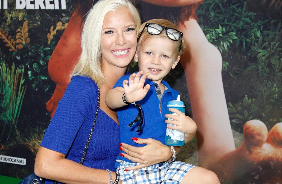 Oksana Kolenitchenko mit Sohn Milan im April 2018