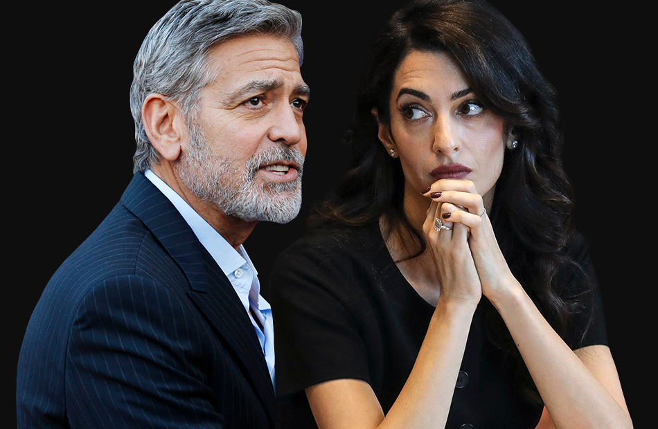 George und Amal Clooney ernst