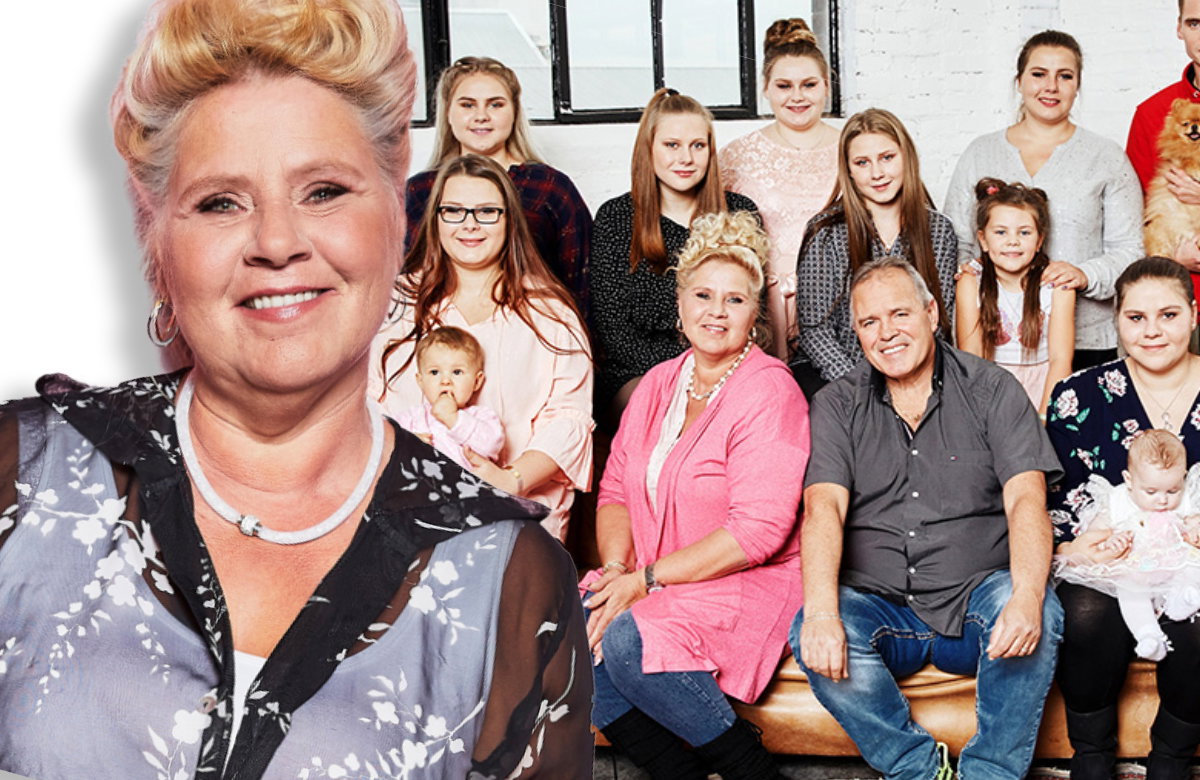 Silvia Wollny, ihr Partner Harald Elsenbast und alle Kinder