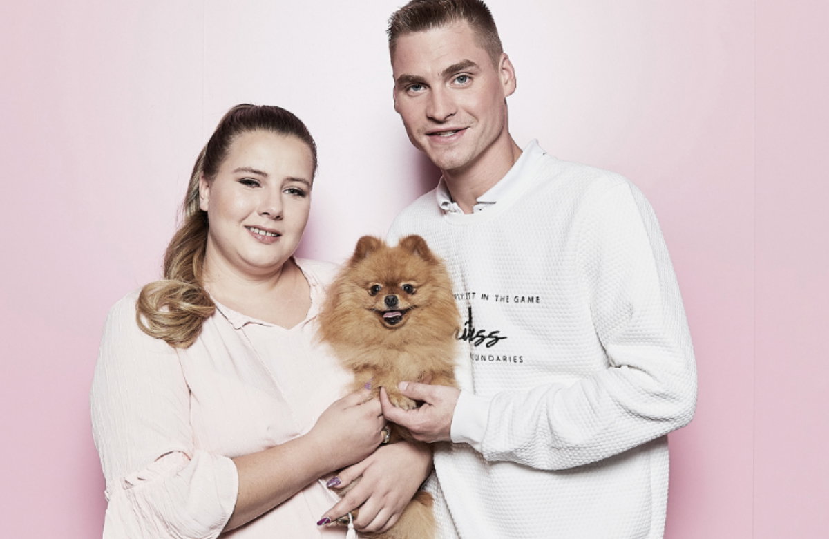 Sarafina und Peter Wollny mit ihrem Hund