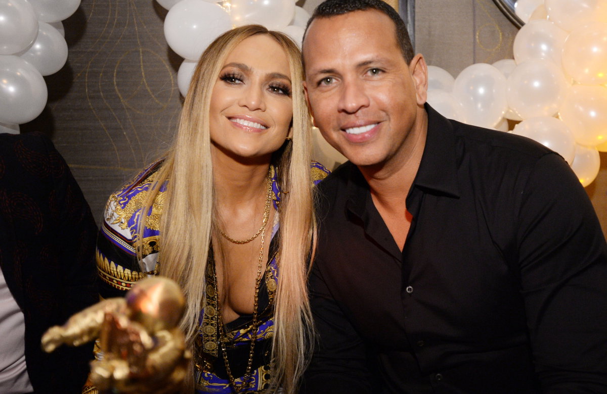 Jennifer Lopez und Alex Rodriguez glücklich