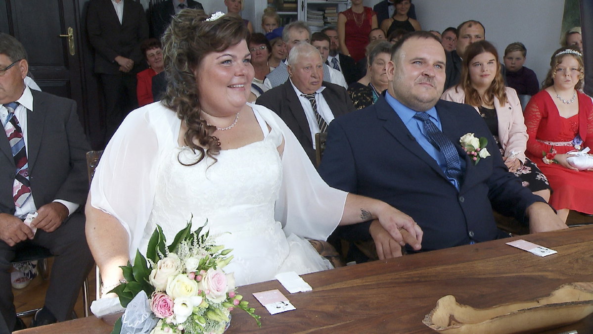 Das "Bauer sucht Frau"-Paar Swen und Nancy bei ihrer Hochzeit